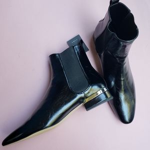 Patent leather Zara ankle boots